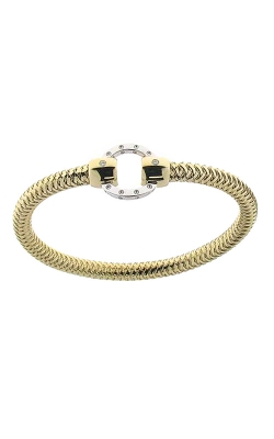 18KT GOLD BANGLE WITH CIRCLE STATIONS 557785A-CONFIG