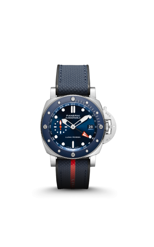 PANERAI PAM01507 SUBMERSIBLE GMT LUNA ROSSA TITANIO 42 MM